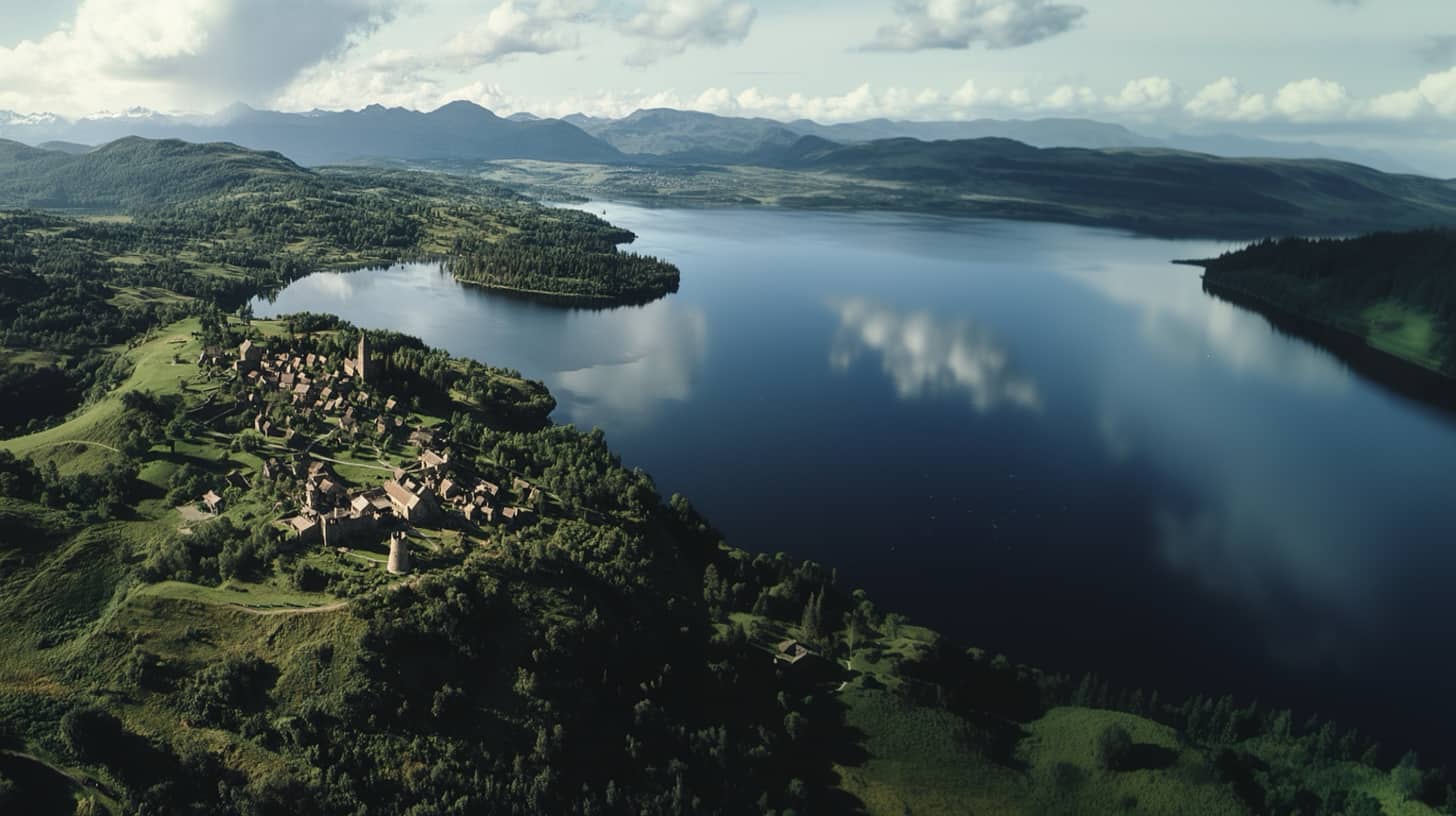 Το χωριό Belle-Ville, δίπλα στη λίμνη Ilira, στο Sandrin